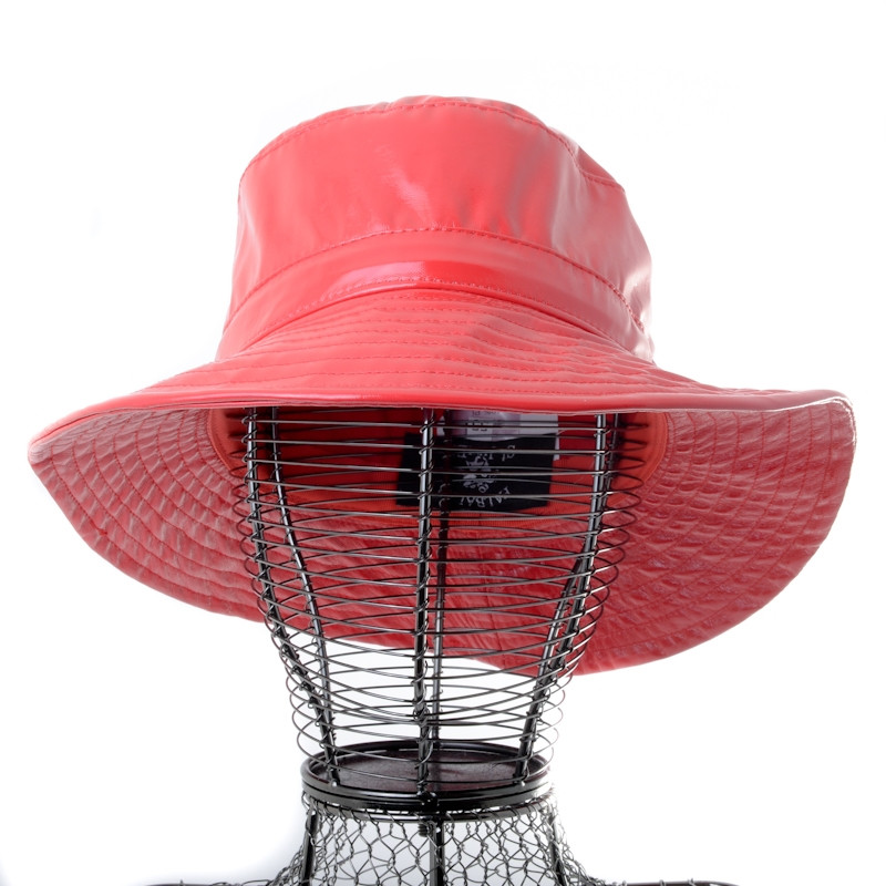 Chapeau de pluie femme en polyester rouge - Falbalas St Junien 
