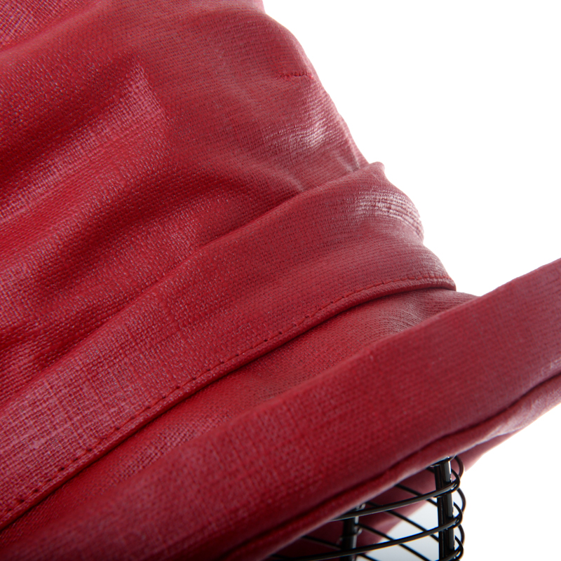 Chapeau de pluie femme en coton enduit rouge - Falbalas St Junien