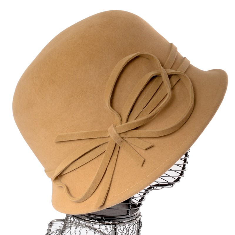 KrystalaJoy - Femme chapeau cloche en feutre chapeau à bord roulé chapeau  en feutre à la main chapeau en feutre Cloche bleu chapeau bleu