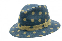 chapeau dame bleu