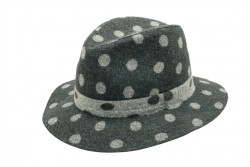 chapeau dame gris