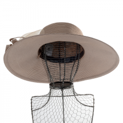 Chapeau de pluie femme vernis imperméable taupe HB36