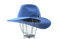 chapeau femme bleu jean