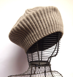 beret maille dame taupe