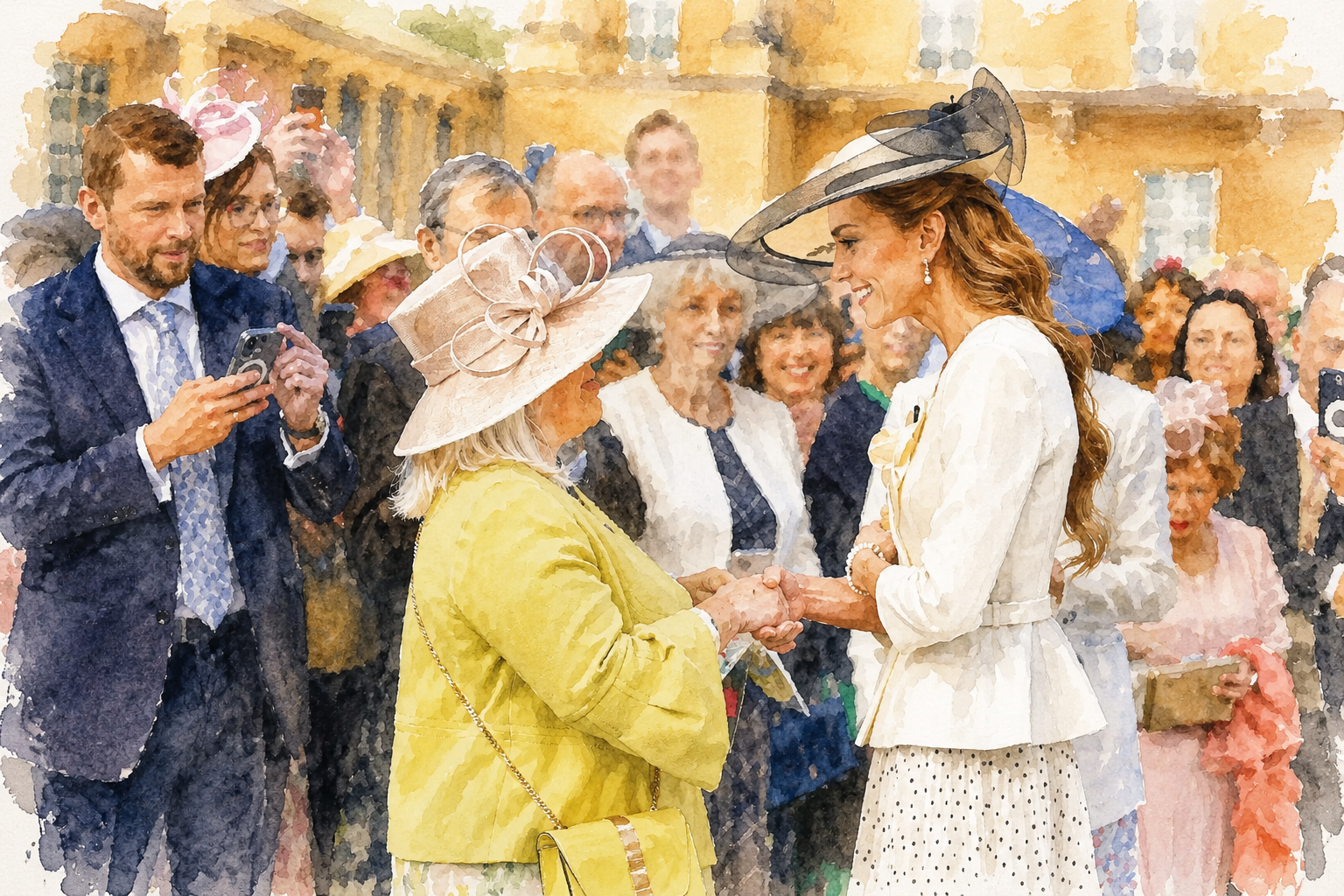 Premi&egrave;re garden party royale de l&rsquo;ann&eacute;e : l&rsquo;&eacute;l&eacute;gance britannique &agrave; l&rsquo;honneur