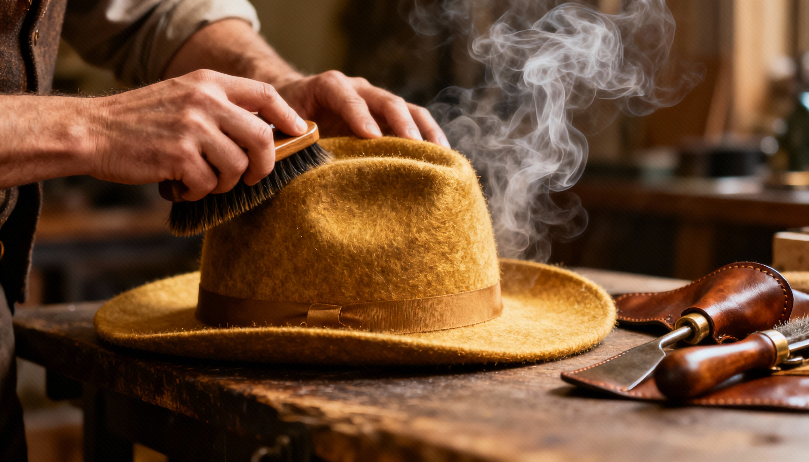 Guide d&rsquo;entretien de votre chapeau : feutre, paille, laine &amp; plus