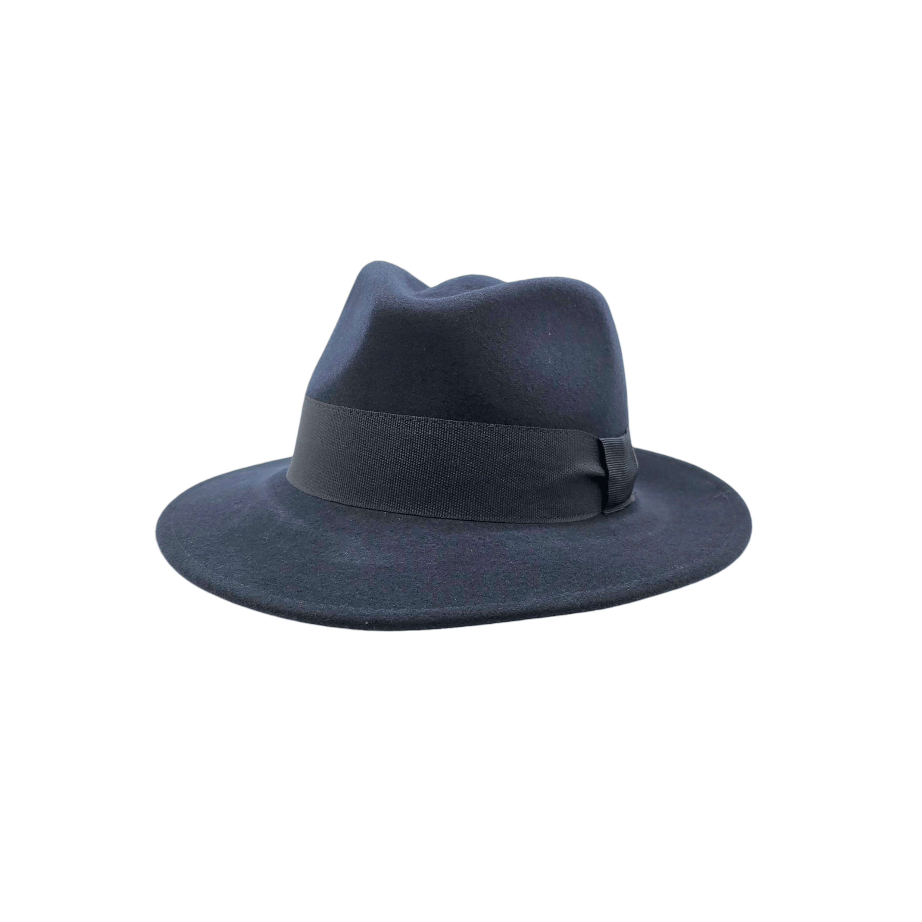 Fedora en feutre bleu marine