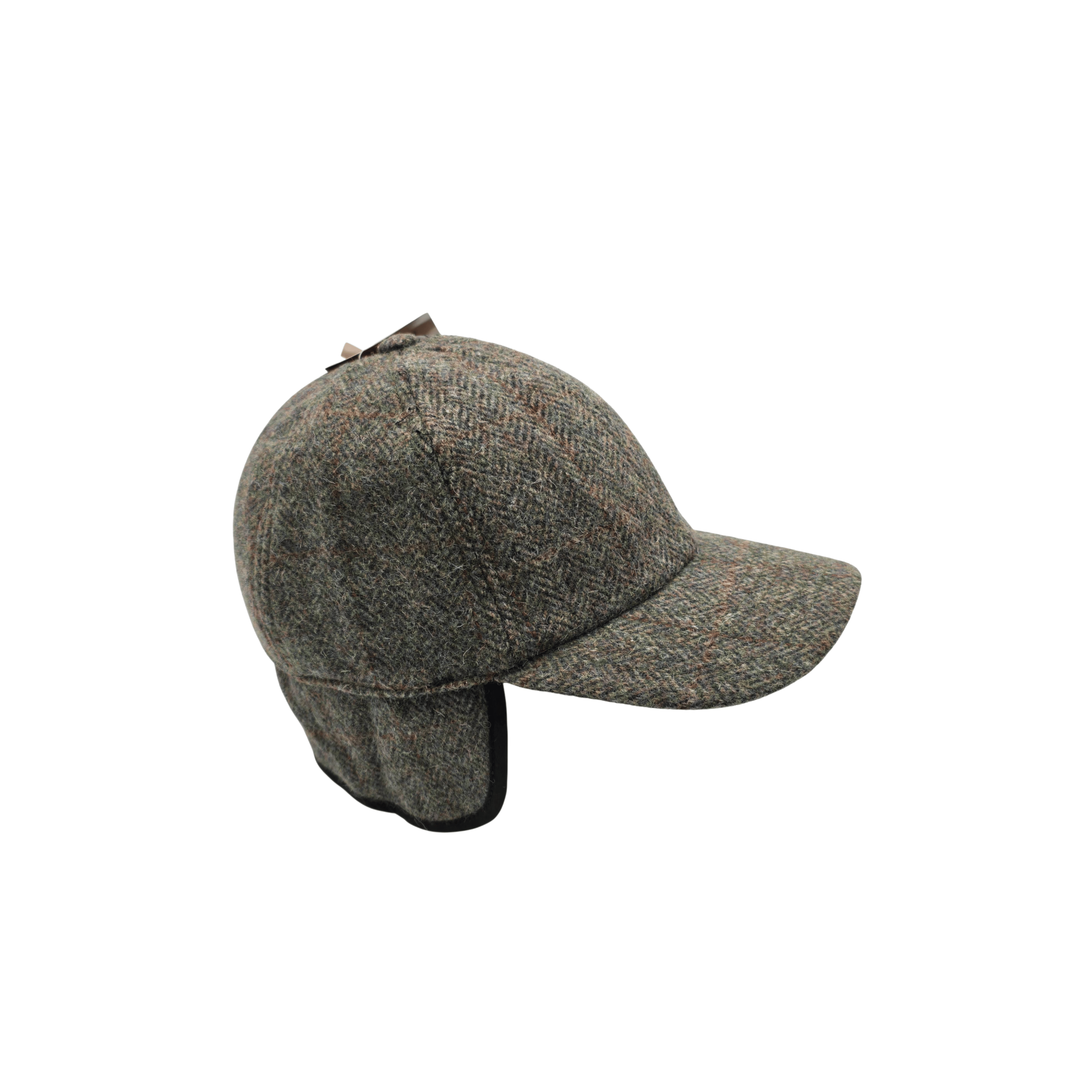 Casquette baseball à carreaux avec cache-oreilles