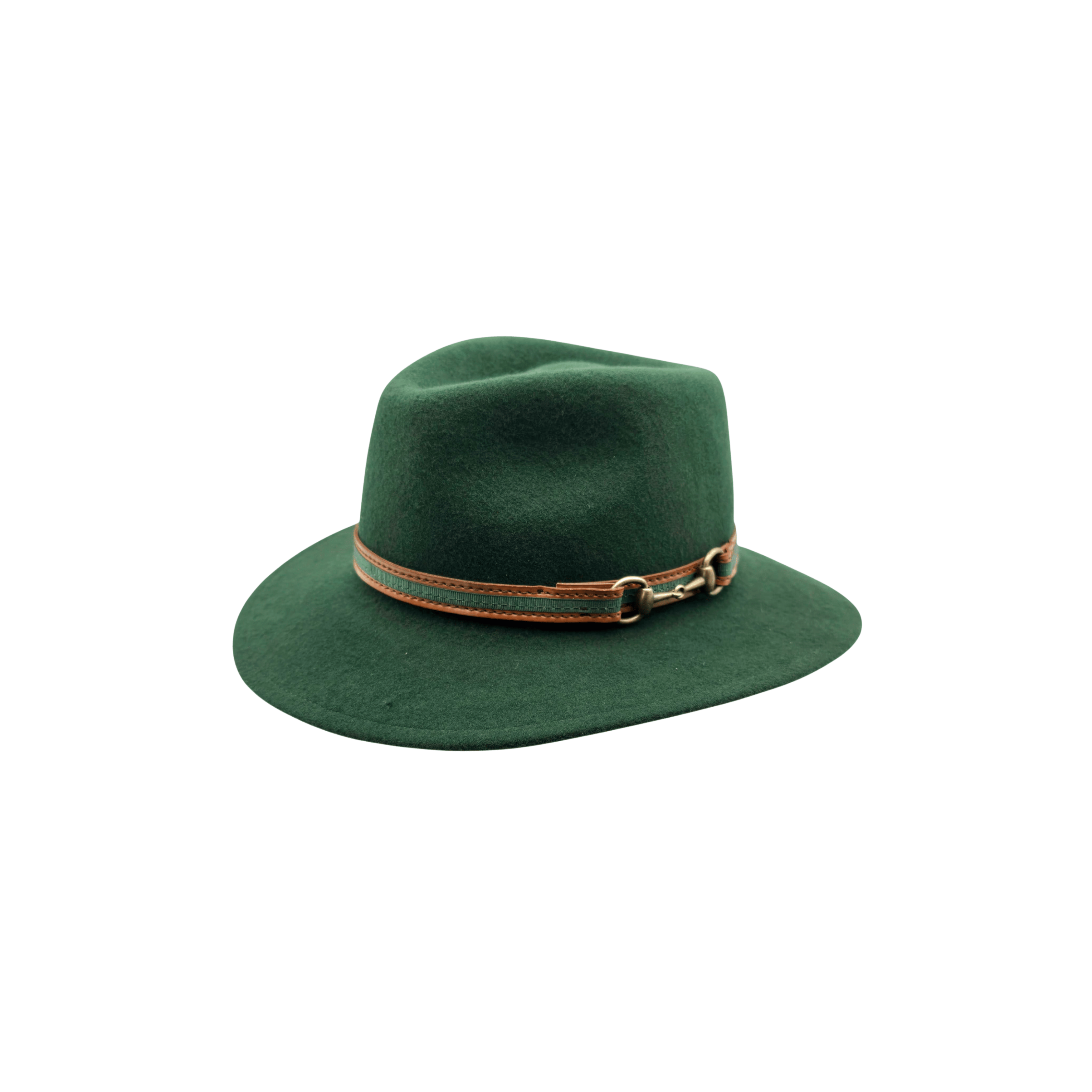 Fedora en feutre vert
