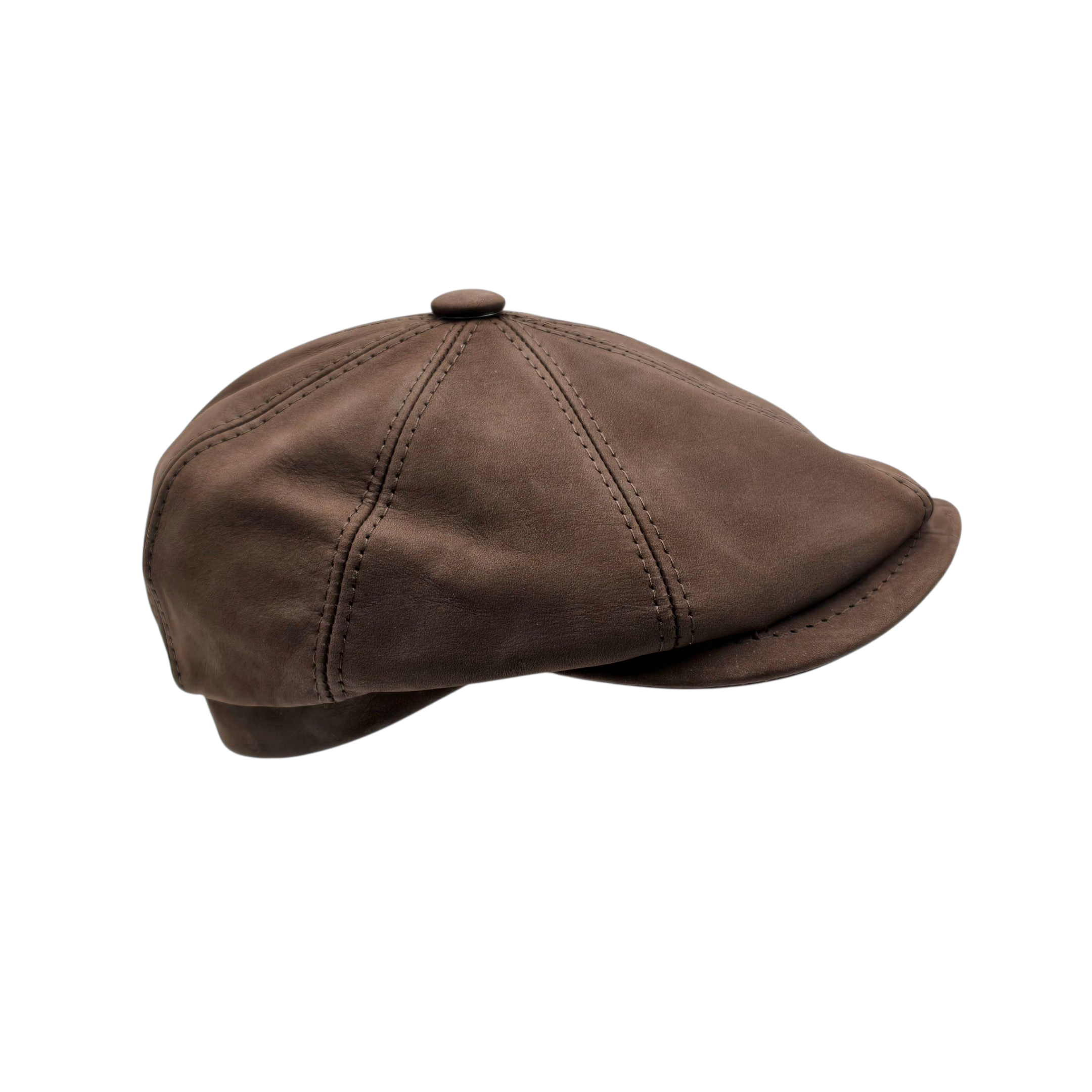 Casquette Bombé Cuir de Veau
