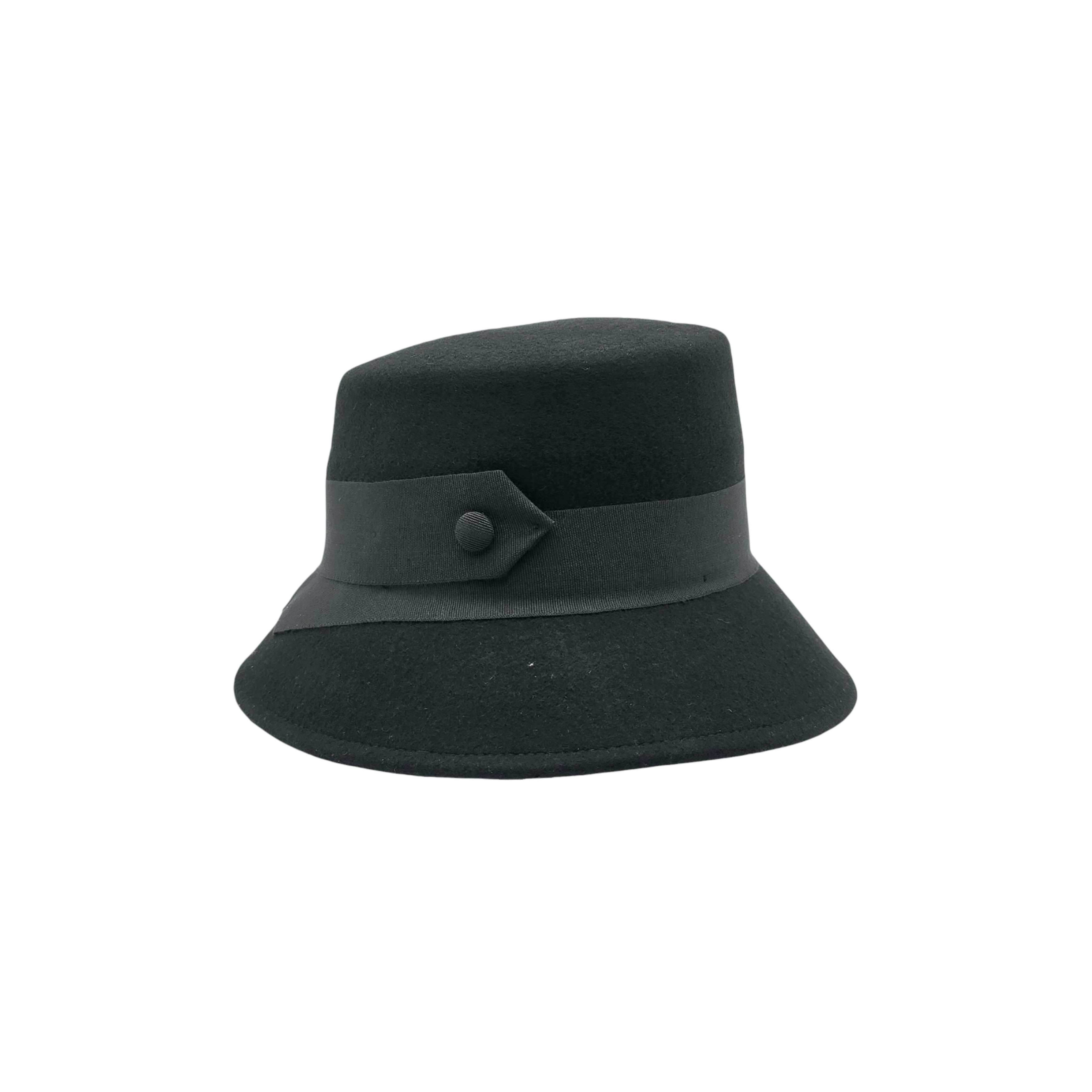 Cloche en feutre noir