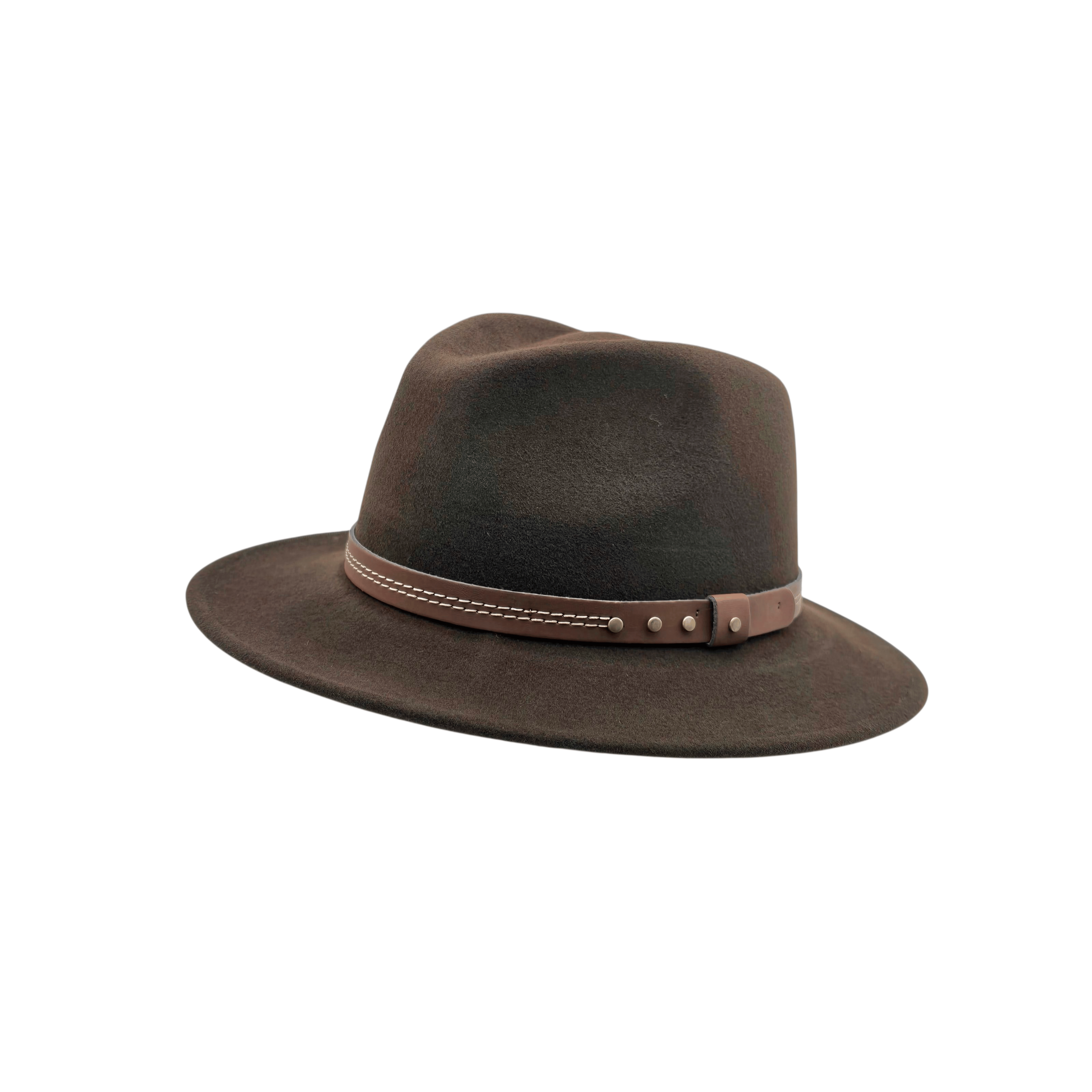 Fedora en feutre marron