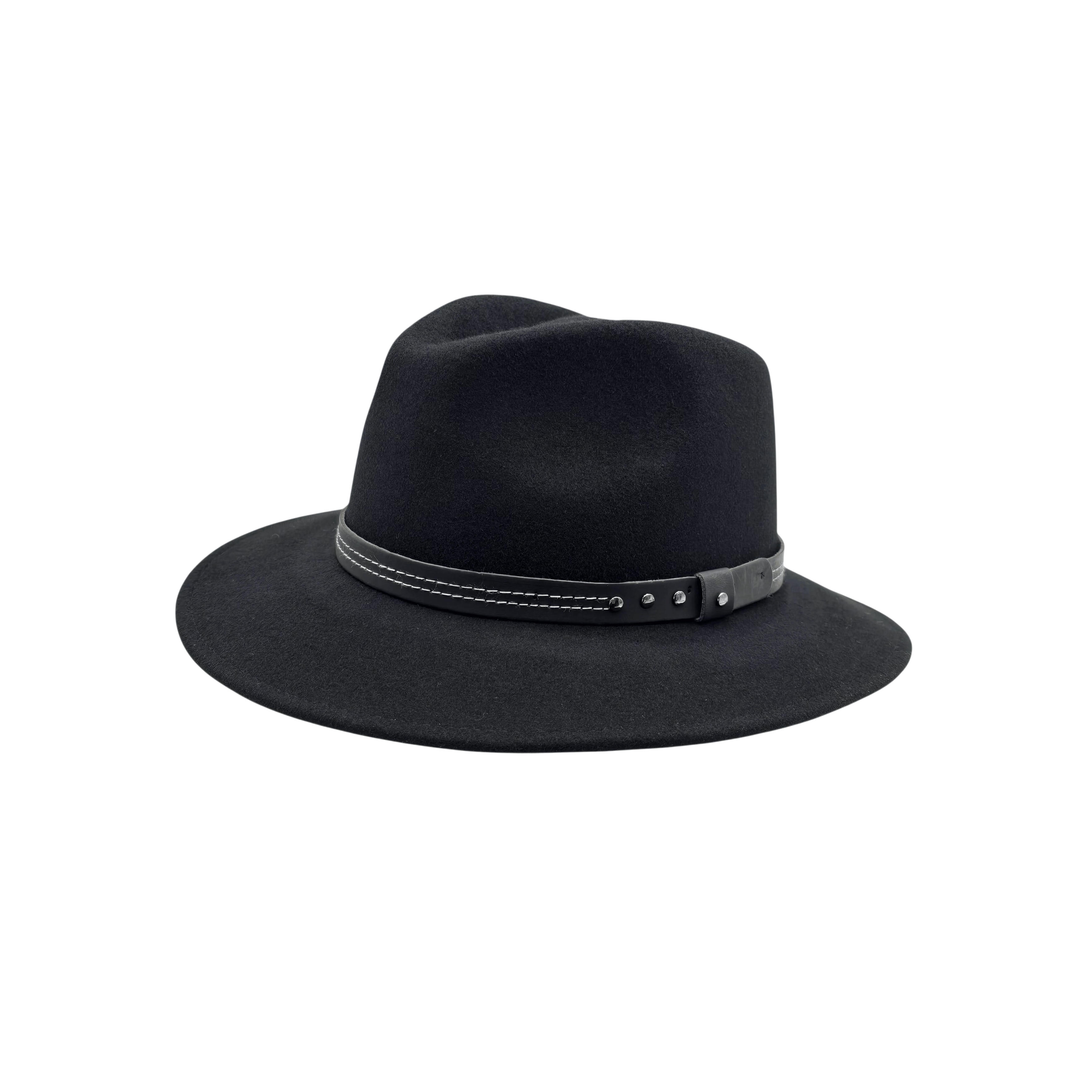 Fedora en feutre noir