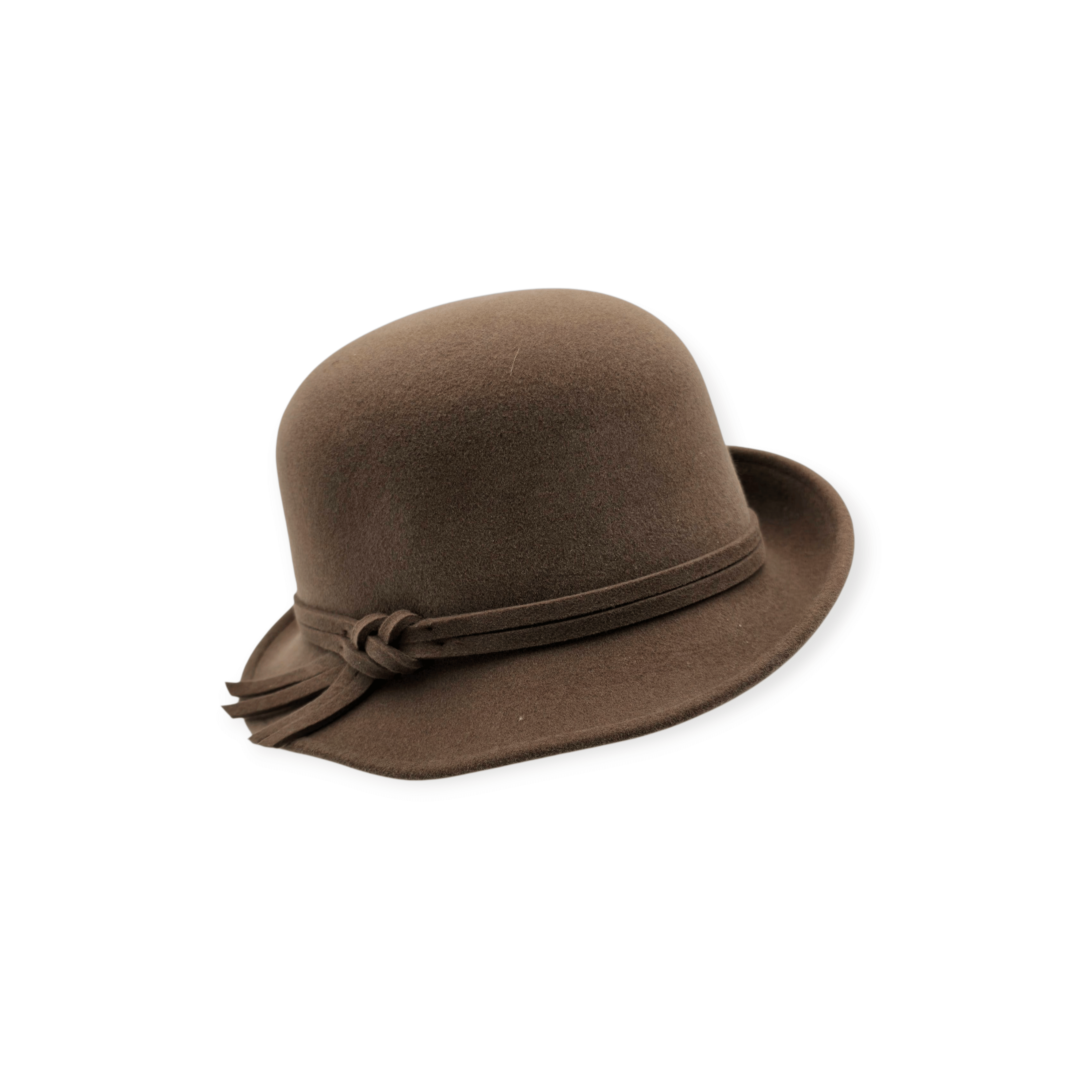 Cloche en feutre marron