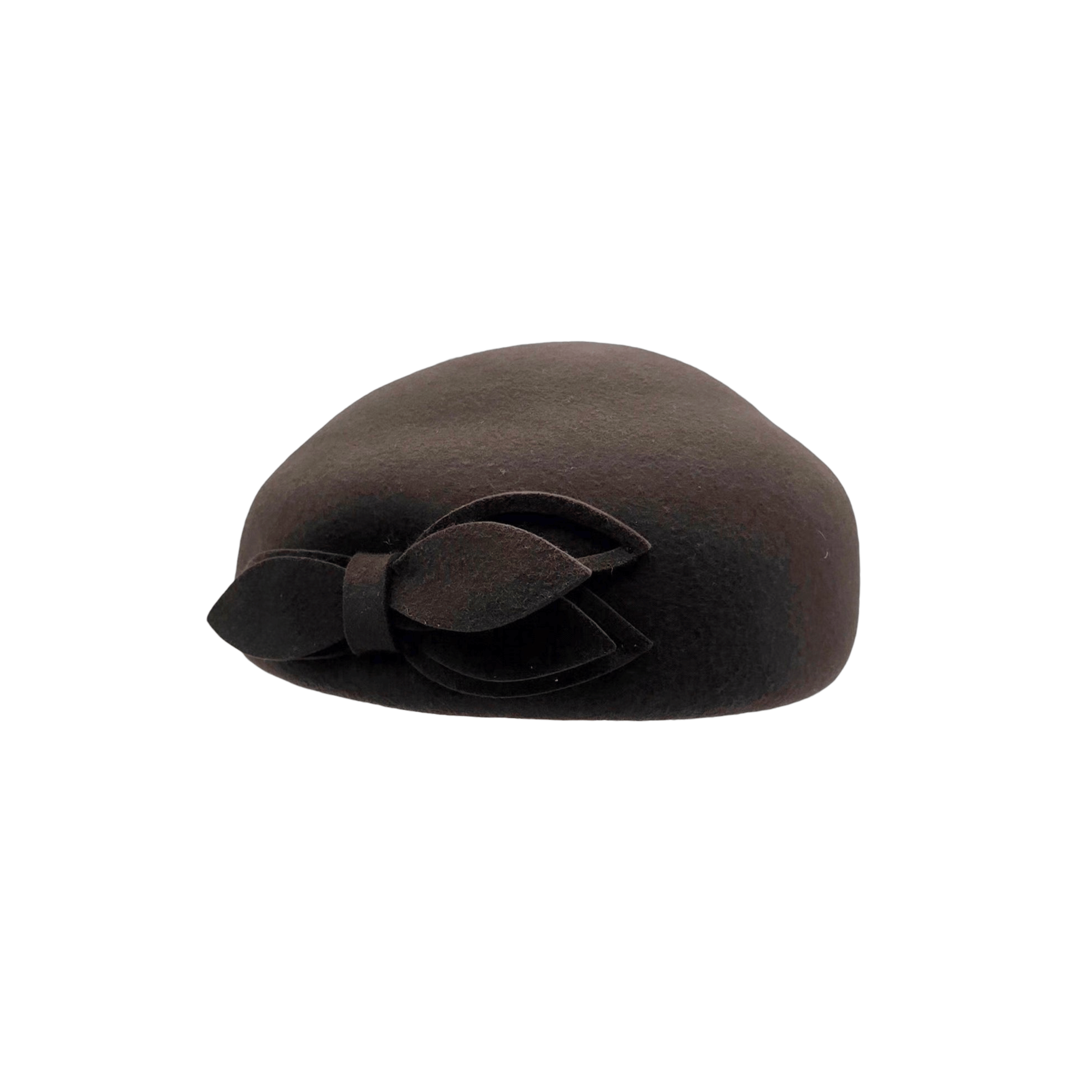 Toque marron à nœud