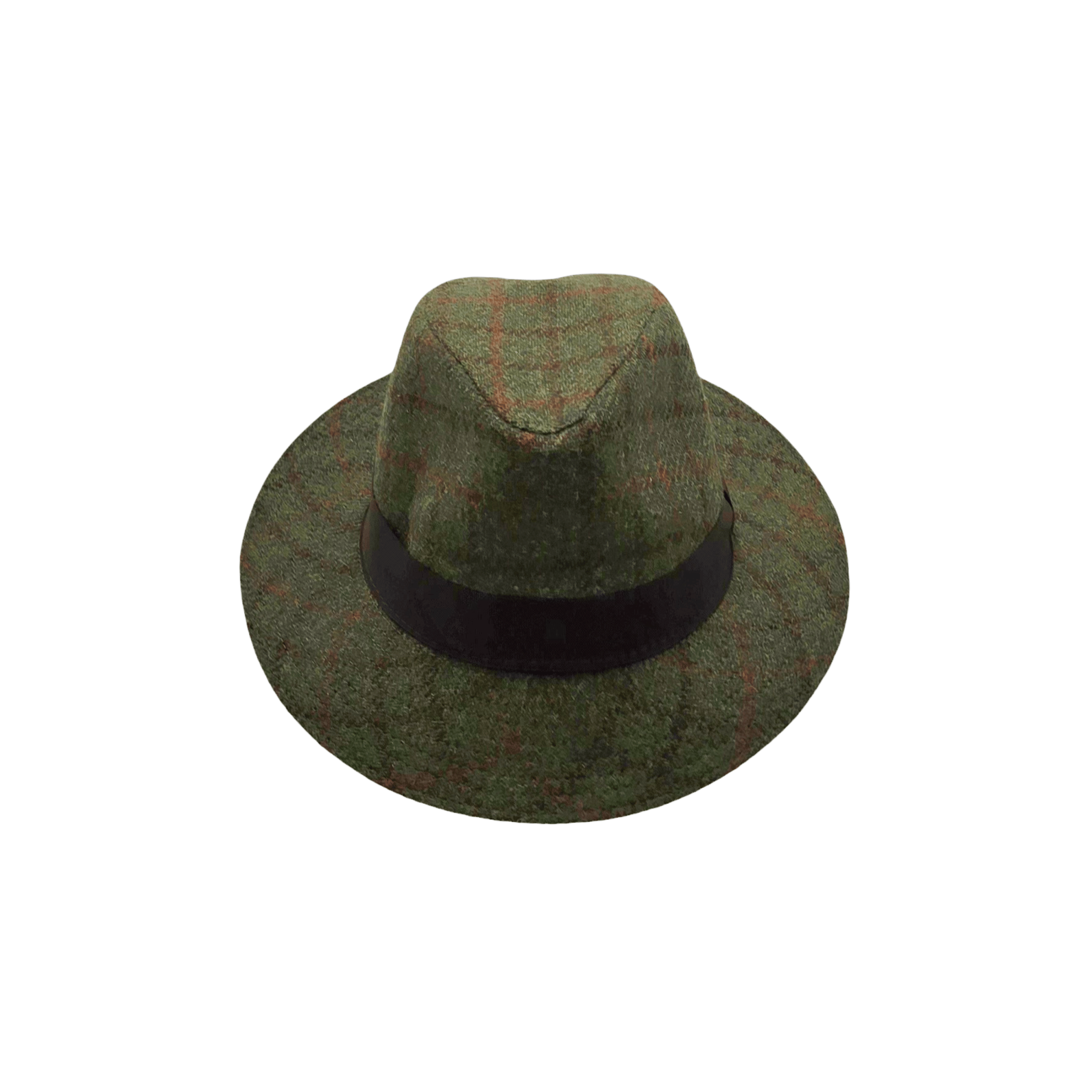 Fedora en tissu à carreaux
