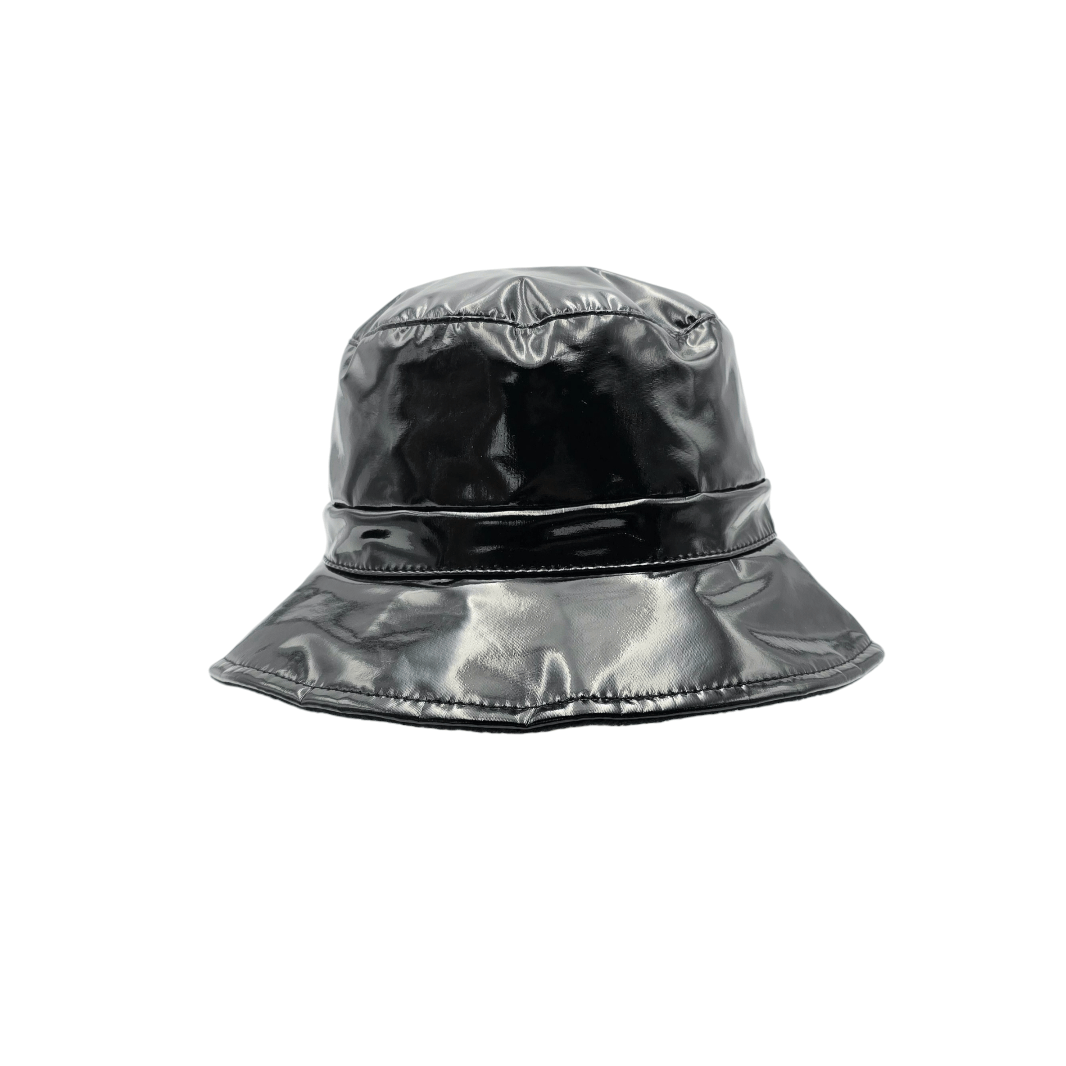Chapeau de pluie noir brillant